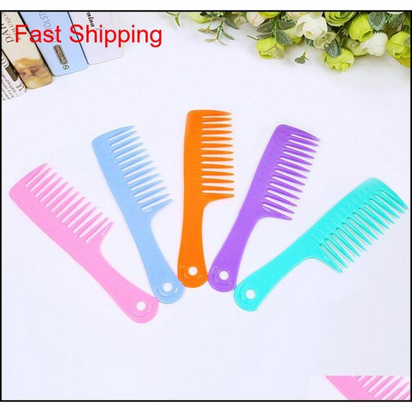hog hair brush Candy Colors 23.8cm Handgrip Barber Hairdressing Haircut Comb Plastic Wide Tooth Hair Combs qylGuE babyskirt