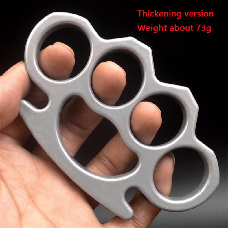 Thickened Brass Knuckle Duster Self-Defense Window Breaking Outdoor Boxing Fighting Protective Gear