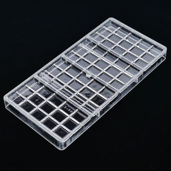 2021 12 * 6 * 0.6cm polycarbonate chocolate bar mold ,DIY baking pastry confectionery tools sweet candy chocolate mould