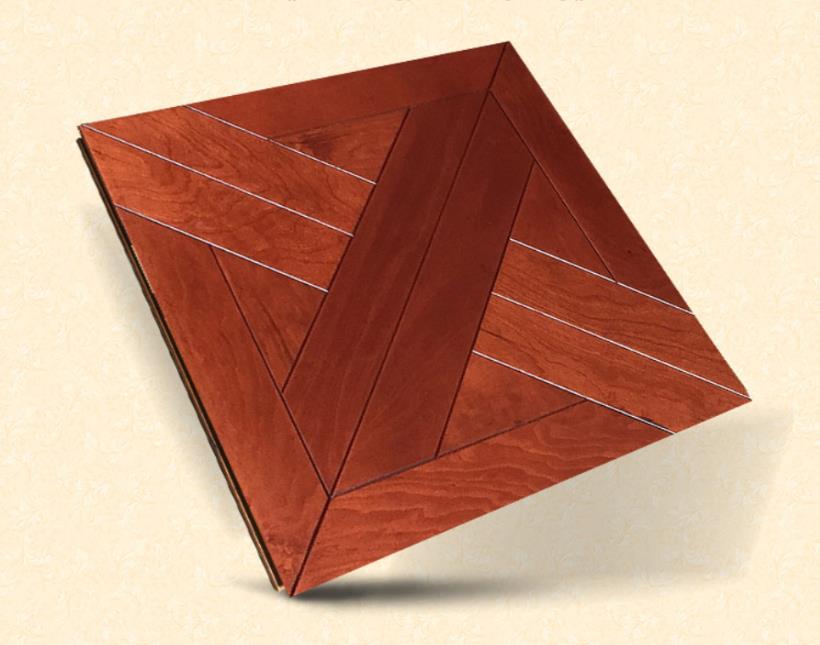 Red Color American Cherry hardwood flooring medallion inlay antique finished art tile wall panels furniture home interior wallpaper marquetry timer