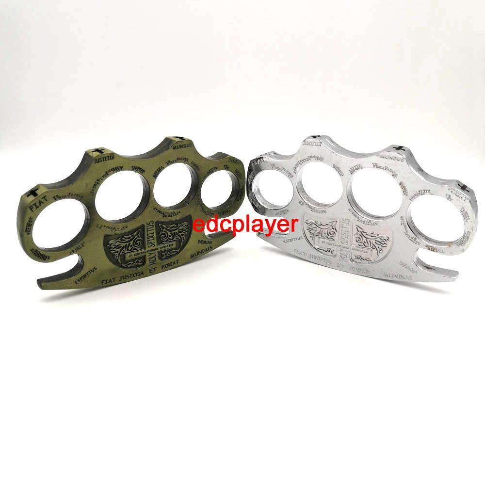 EDC alloy DETECTIVE CONSTANTINE BRASS KNUCKLE DUSTERS GOLD Powerful damage safety equipment self-defense Survival outdoor tool6464