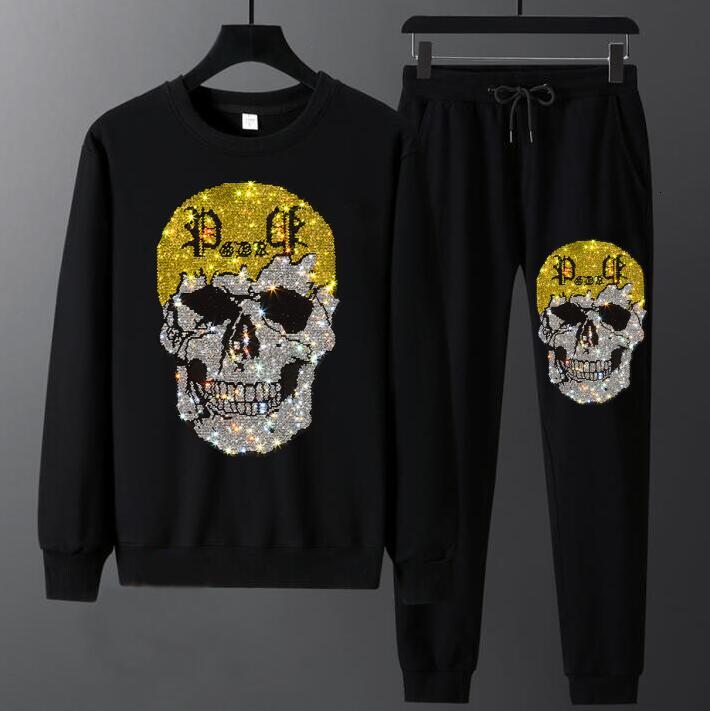 2021 New Men&#039;s Fashionable Sport Suit Hot Drill Brand Men Clothes 2 Fine Ensembles Tracksuit T4wl