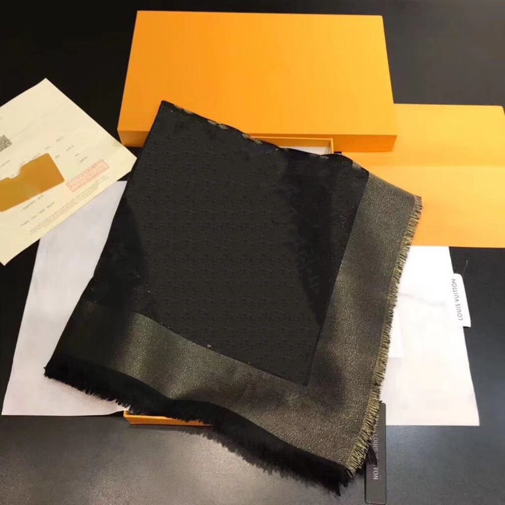 Newest Classic Brand Scarf Fashion Women Scarf Luxury wool Silk Lame Scarves Fashion square scarf women shawl Size 140x140cm no box