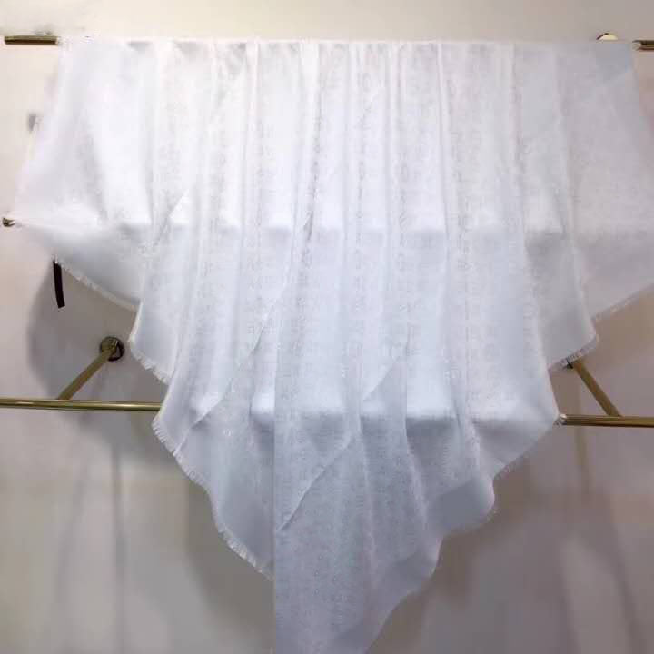 Designer brand womens scarf size 140x140cm square women silver thread scarves fashion lady shawl No box
