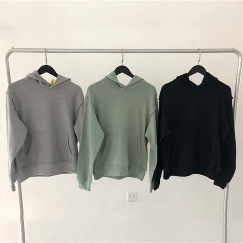 2021 New Vujade Kenijima Hoodie Men Women High Street Burr Back Pressure Line Solid Color Pullovers Jvvb