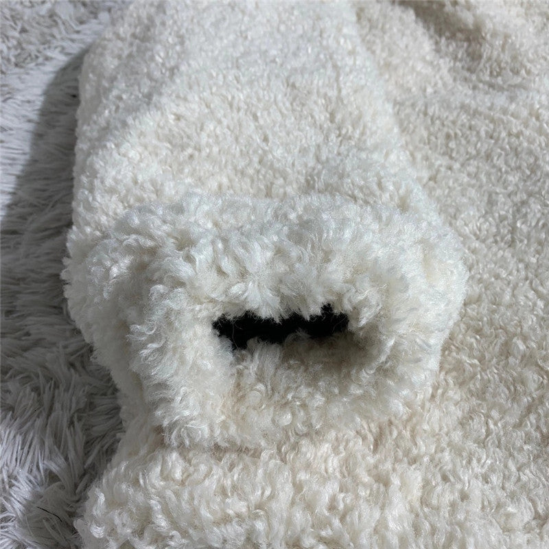 20fw 2021 New Top Lamb Wool Fleece Ader Error Zip Hoodie Men Women Embroidery Fashion Sweatshirts Jackets Coat Vrwf 889X