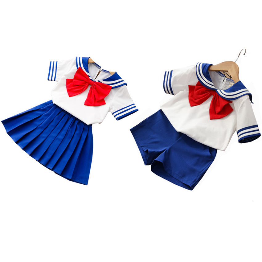 2021 New 90-130cm Kids Boys Girls Sailor Moon Cosplay Costumes Japanese Style Kawaii Cute Primary School Uniform Choir Dance Clothing 1lt6