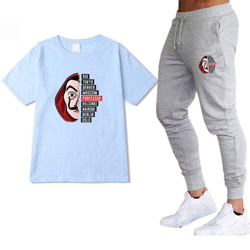 2021 New La Casa De Papel T-shirt Suit Money Heist Dali Mask Professor Robbery Crime Shirt Sleeve Eu Size 100% Cotton House of Paper U8o8