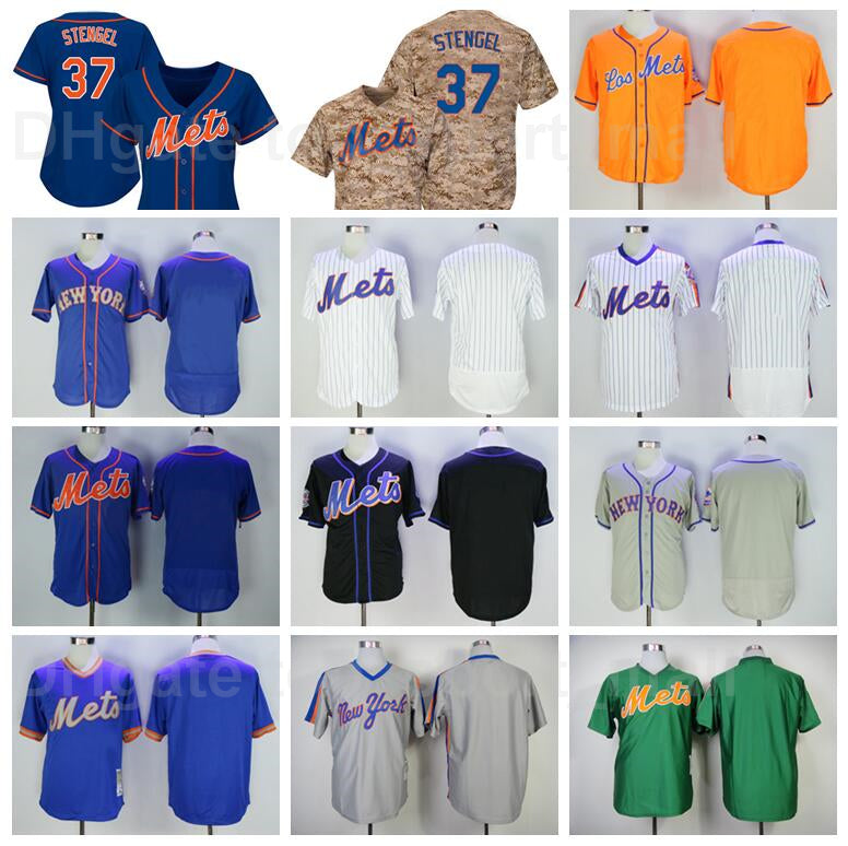 Retror 1969 1983 1985 1986 Vintage Baseball 37 Casey Stengel Jersey 14 Gil Hodges Embroidery And Sewing Pullover Pinstripe Flexbase Retire