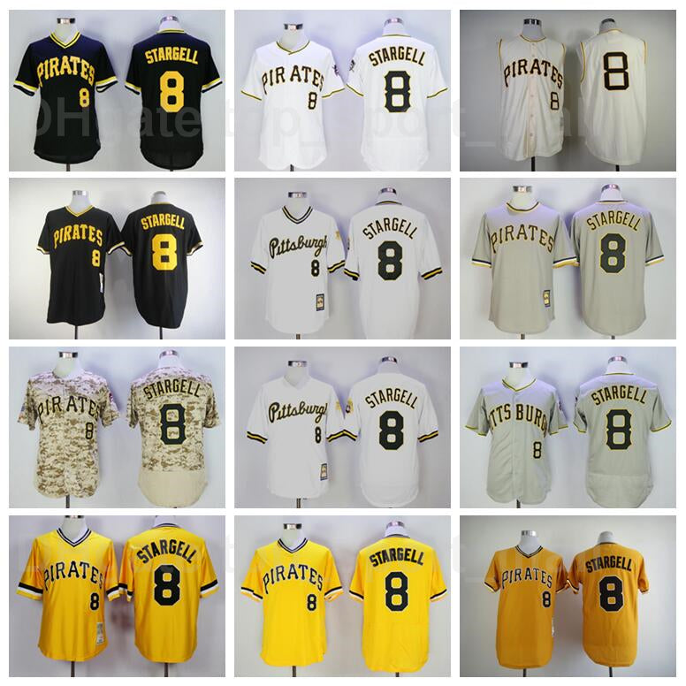 Retror 1962 Vintage Baseball 8 Willie Stargell Jersey Men Pullover Retire Team All Stitched Flexbase Cool Base Cooperstown High Quality