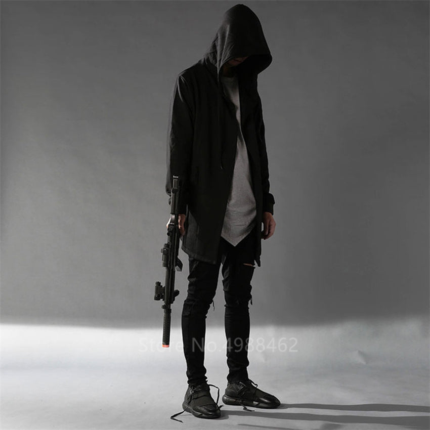2021 New Gothic Hip Hop Hoodie Men Black Streetwear Cardigan Sweatshirt Medieval Costumes Halloween Fashion Women Man Wizard Knight 3bg0