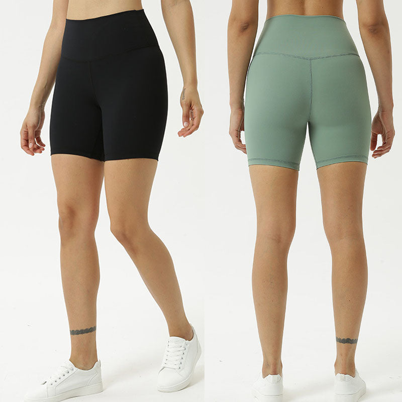 Solid Color Women yoga pants High Waist Sports Gym Wear Leggings Elastic Fitness Lady Overall Full Tights Workout Fitness Shorts L-023