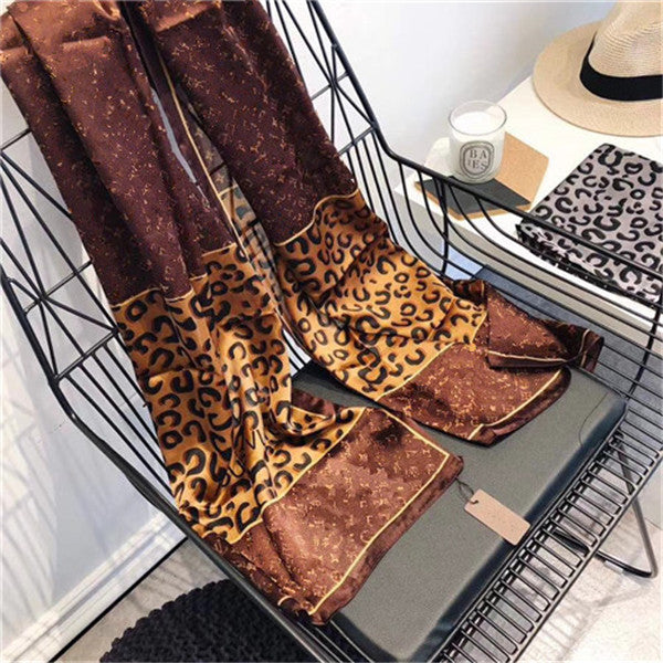 Beautiful 2021 Fashion Spring summer scarf letter flower silk scarves timeless classic super long shawl fashion women&#039;s soft silk scarves