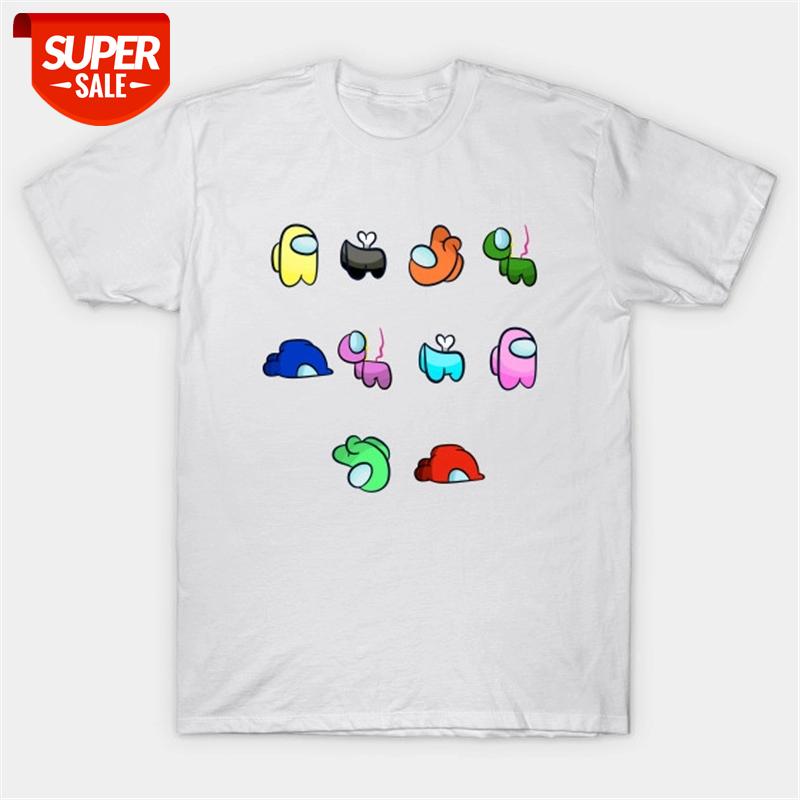 Games Among Us T Shirt Funny Killer Impostor Graphic Men Women T Shirt 100% Cotton Casual Cartoon Print Tops Fashion Streetwear #aw3e