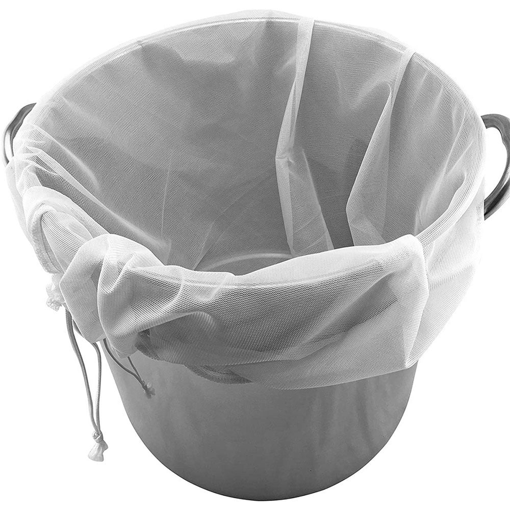 Brew Bags Reusable Wine Straining Bag for Homebrewing Kitchen Tool Fine Mesh Durable Filter Beer Nut Milk Cold Brew, Large Polyester Strainer 122807