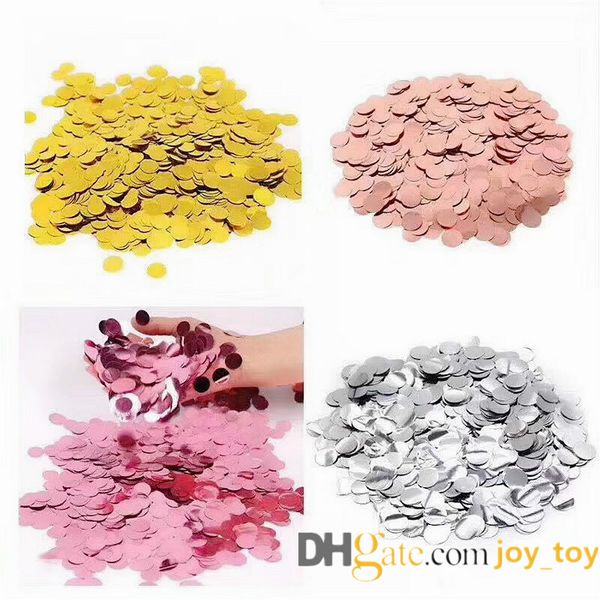 Mix 10g-bag Glitter Foil Metallic Confetti 1.5cm Round Dot Scatter Confetti Gold Silvery Rose Gold Confetti for bobo balloons boxes