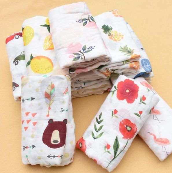 Infant Breathable Blanket Lemon Fruit Animal INS Baby Swaddle Baby Infant Soft Bath Towel Wrap Baby Newborn Bathroom Towels Robes#202187