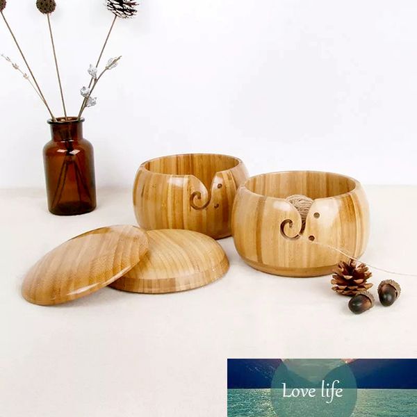 13-15cm Wooden Yarn Bowl for Handmade Knitting Crochet Yarn Storage Holder Stop Yarns Rolling