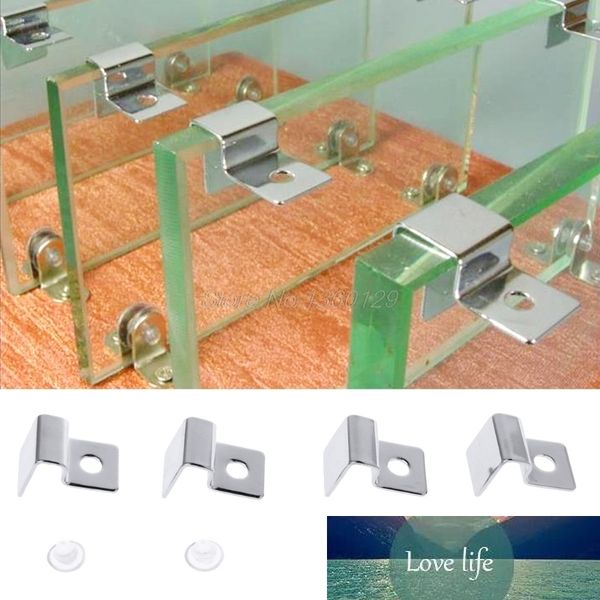 4Pcs Stainless Steel Aquarium Fish Tank Fixed Cover Clip Filter Barrel Holder