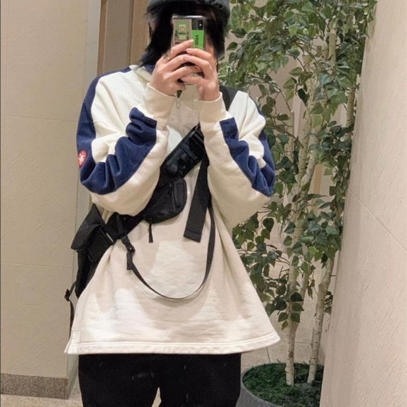 2021 New C.e Cavempt Casual Half Zip Sweatshirts Women Oversize Hooded Cav Empt Pullover Vintage Hoodie Men Harajuku O1pt