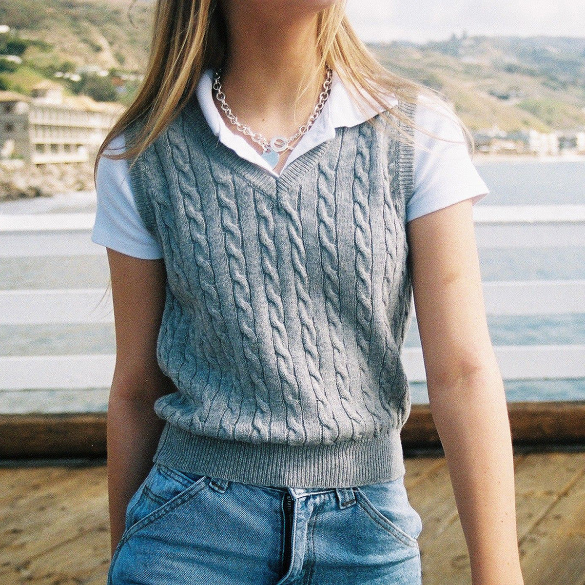 2021 New Fashion Casual Candy Color Sweater Vest Women Solid Sleeveless Knitted Pullover Tops Autumn Chic Streetwear Sweaters Blusas Rs0d