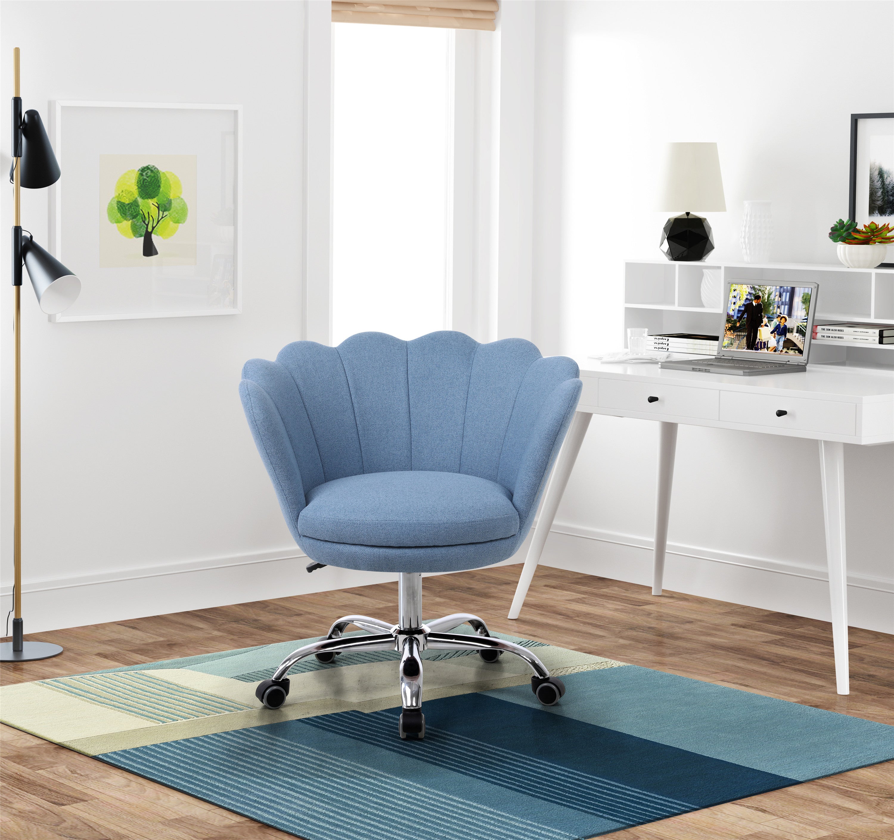 Modern Nordic Style Other Furniture Accent Armrest Single blue Seat Sofa Swivel and Height Adjustable Living Room Chair