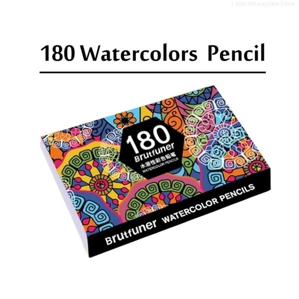 Premium Soft Core 180 Watercolor pencil Water Colored Pencil Set for Adult Coloring Books Drawing Watercolor Y200709