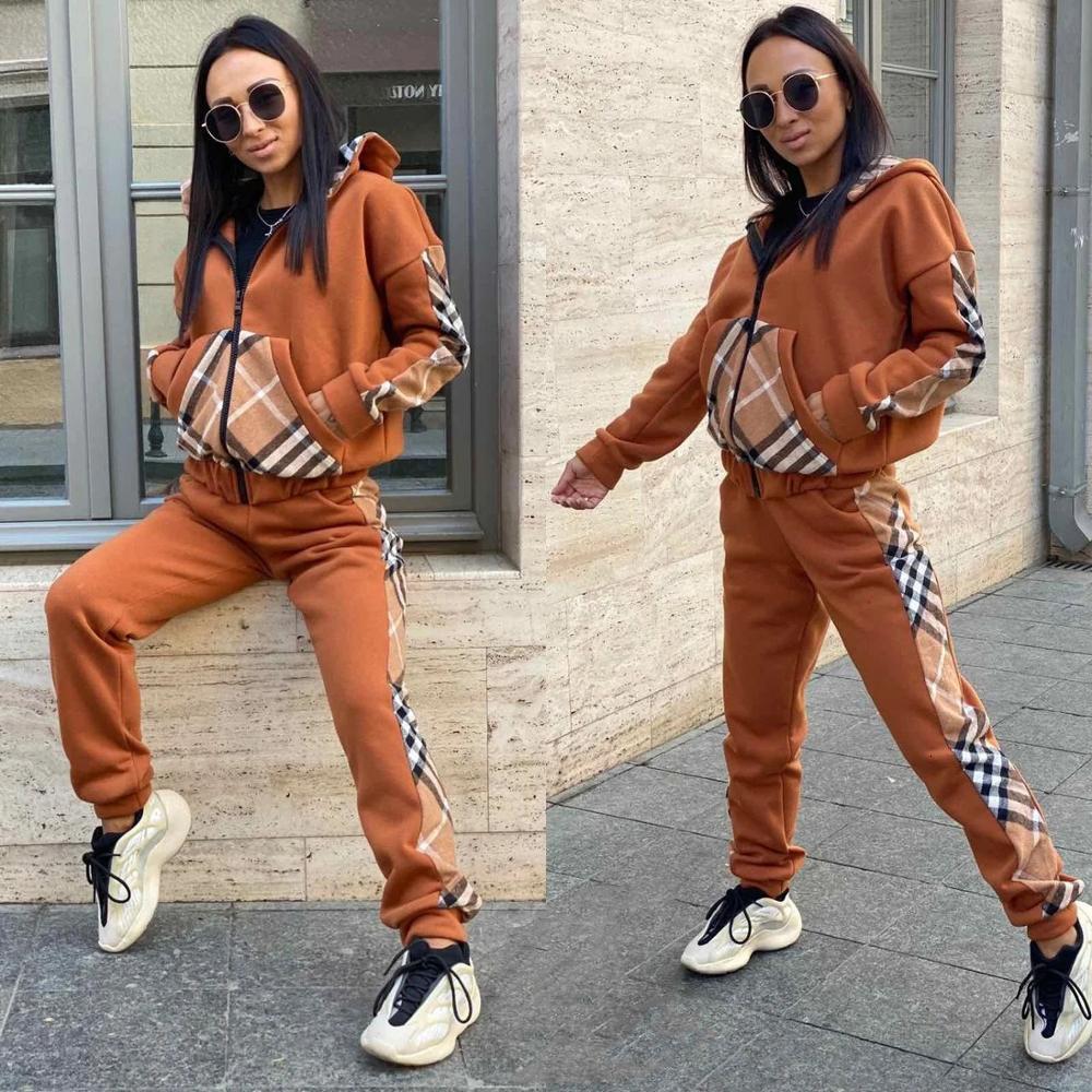 2021 European American Fashion Women&#039;s Patchwork Cardigan Winter Street Wear Casual and Comfortable Hoodie 6c4v