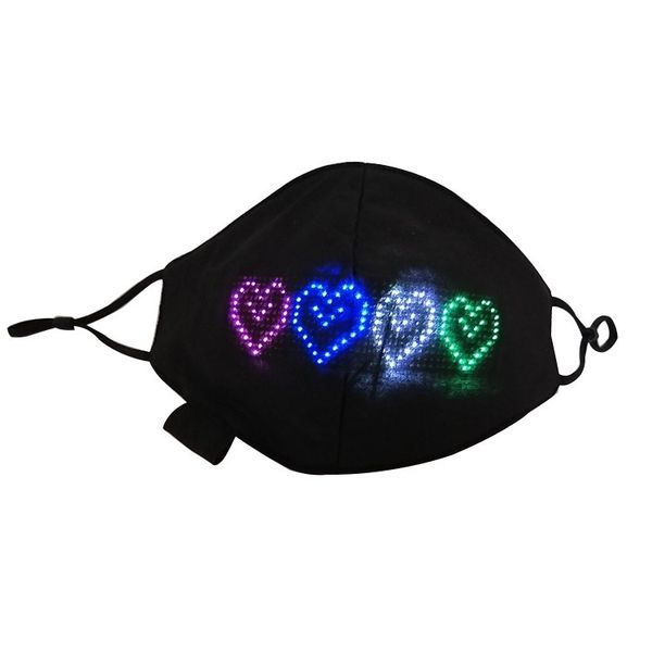 Fashion Bluetooth programmable Led Face Mask Luminous Light For Men Women Rave luminous mask Christmas Halloween Light Up Mask T2I51717