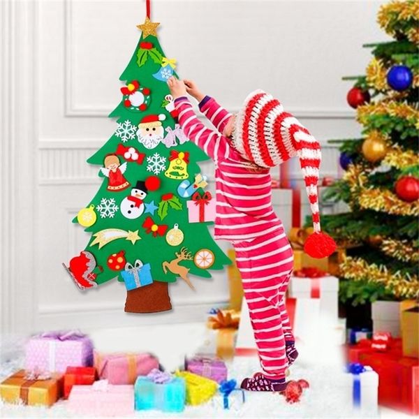 3D DIY Felt Christmas Tree Decorations For Home Christmas Ornaments Christmas Gift For Kids Cristmas Noel Happy New Year 2021 201019