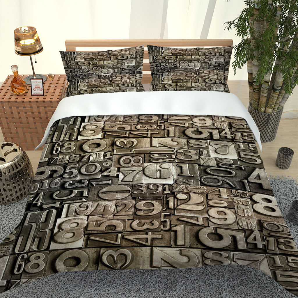 King Size for Adult Photo Bedding Set Red 4pcs Duvet Cover Sets Pillowcase relief letter bedding set