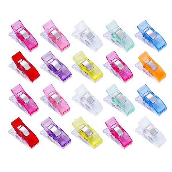 500pcs Multicolor Plastic Clips Fabric Clamps Holder for DIY Patchwork Quilting Craft Sewing Tools Knitting Clips Home Office Supply