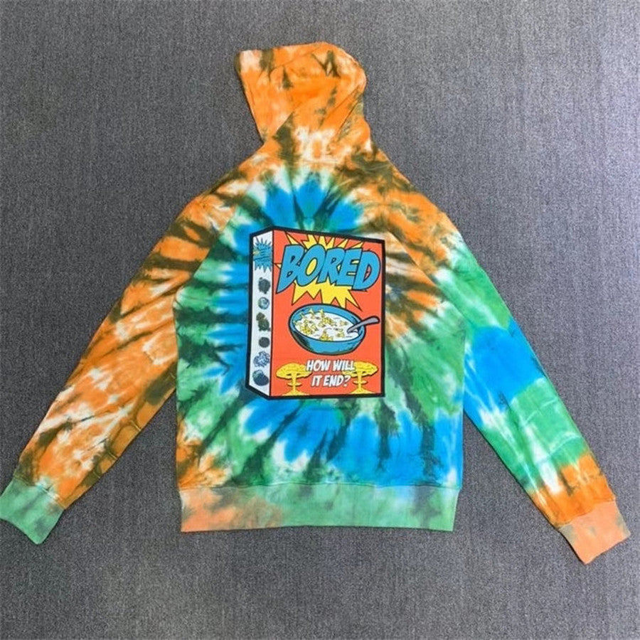 2021 New Travis Scott Bored Teenager Tie Dye Hoodie Women Men Cactus Jack Pullover Hooded Clothing Snuz