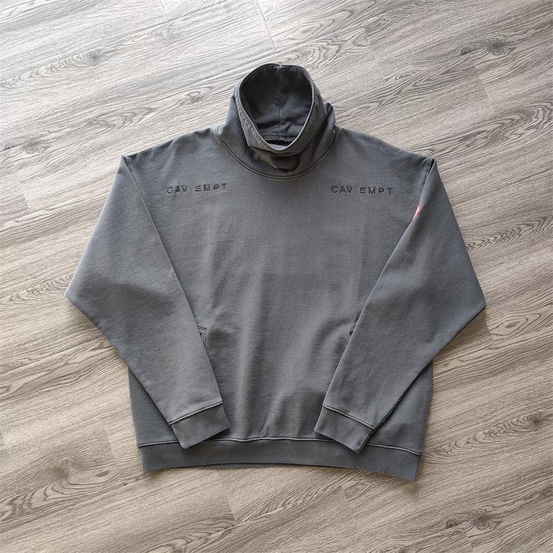 2021 New Winter Turtleneck Cavempt Aw Hoodie Men Women 1:1 Best Quality Make Old Cav Empt Sweatshirts Pullovers Fya0