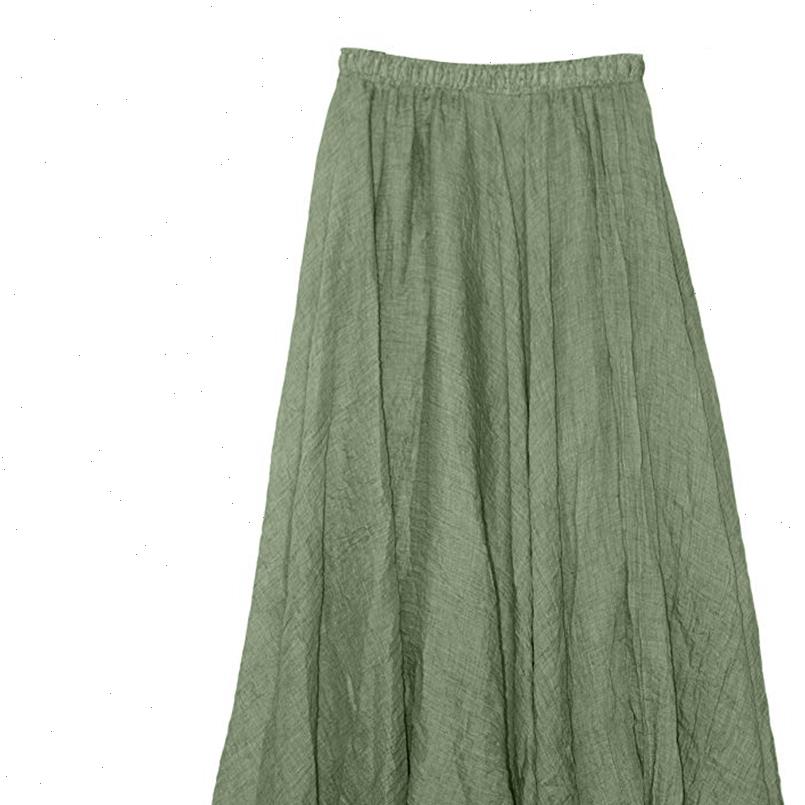 women skirts Womens Bohemian Style Elastic Waist Band Cotton Linen Long Maxi Dress high quality W326