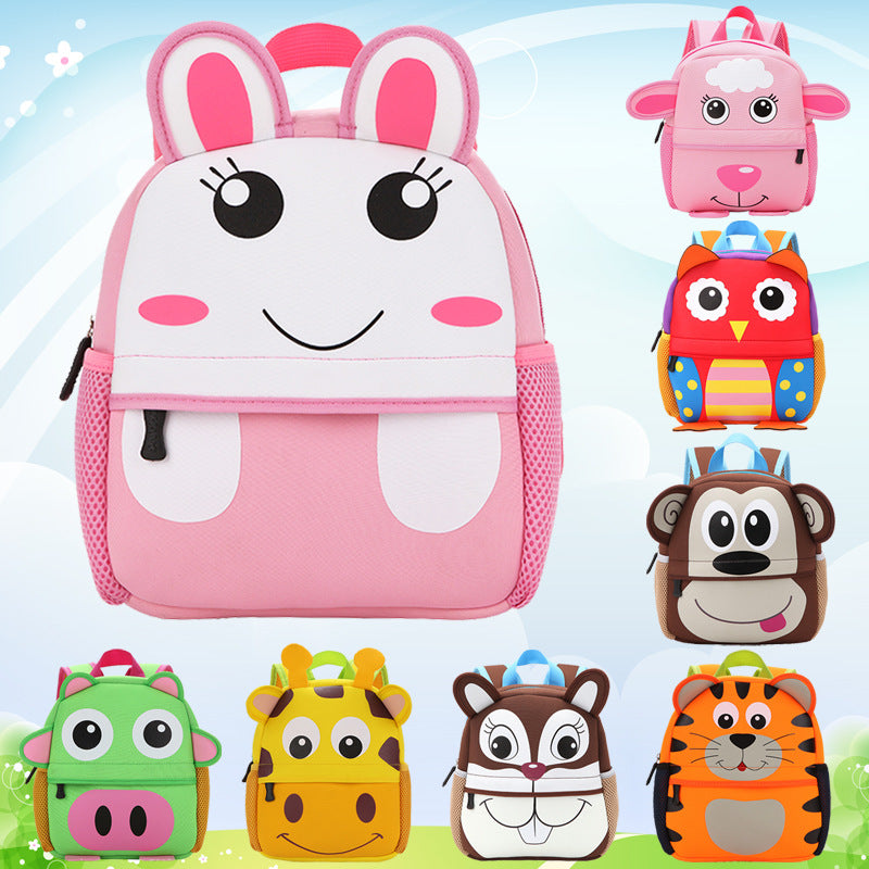 Kids Backpacks 3D Animal Children Backpacks Brand Design Girls Boys Backpack Toddler Neoprene School Bags Kindergarten Cartoon Bag