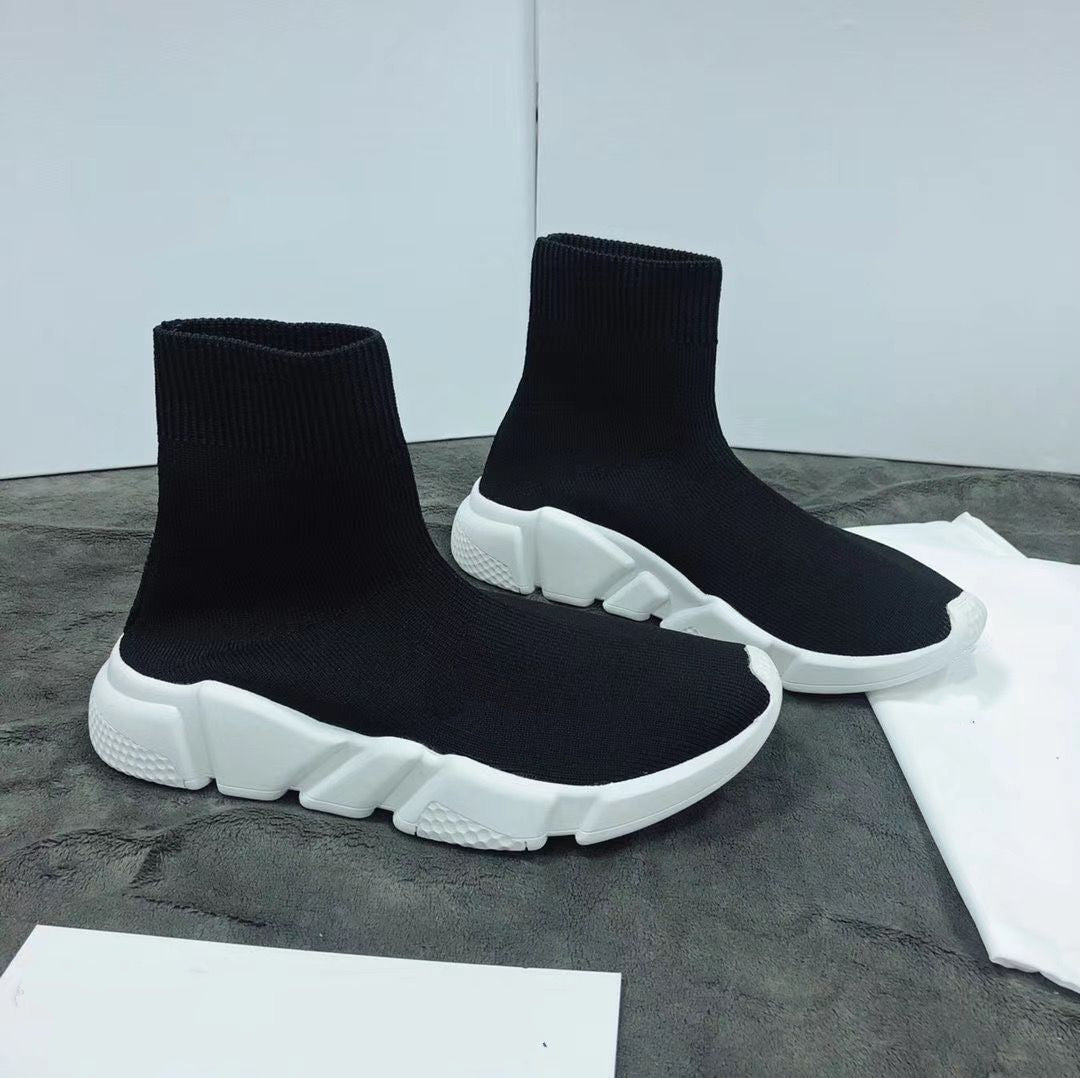 2021 Shoes Speed Trainer Casual Sock Shoe Triple Black White Pink Glitter Green Flat Fashion mens women Runner Socks fzm001