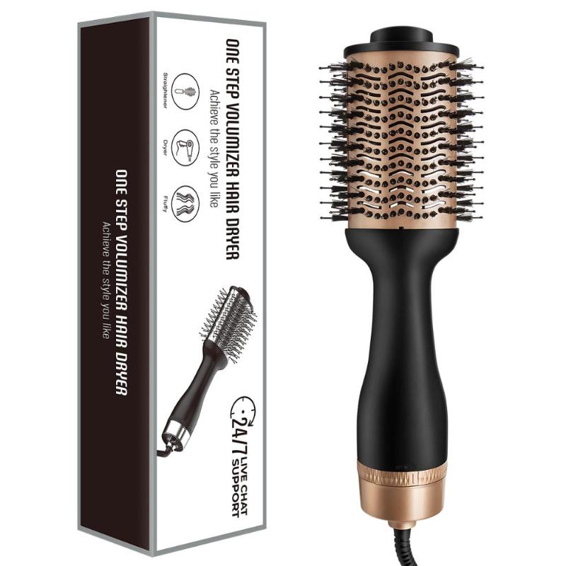 Electric Hair Brushes Professional Blowout Dryer Brush, Black Gold & Volumizer, Air Brush For Women