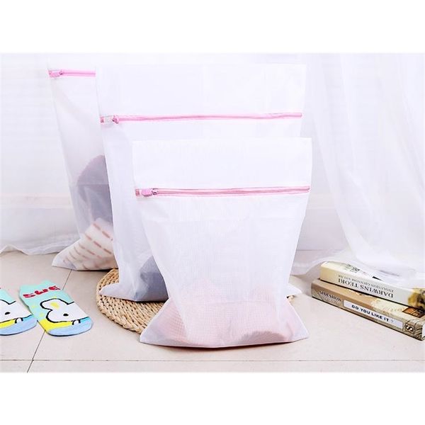 3pcs-set S-M-L Clothes Washing Machine Laundry Bra Aid Lingerie Mesh Net Wash Bag Pouch Basket SN1055 210316