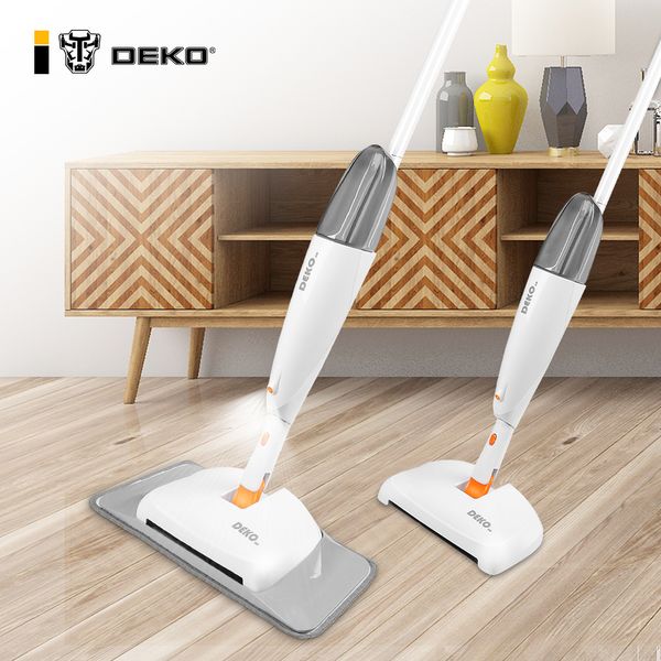 DEKO 3 in 1 Spray Mop Sweeper Machine Cleaner Flat House Floor Cleaning Tools Set For Household Hand-held Lazy Mop 210317