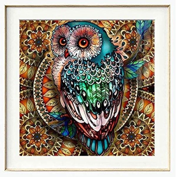 Diamond Painting Kits for Adults Kids 5D DIY Crystal Rhinestone Owl Art Set Home Wall Decor 11.8*11.8Inches Holiday Gift