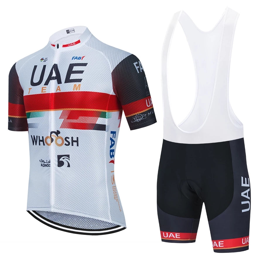Tour De France 2021 Pro Team UAE Cycling Jersey Set Men-Women Summer Breathable Cycling Clothing Short Sleeve MTB Bike Jersey Bib Shorts kIT