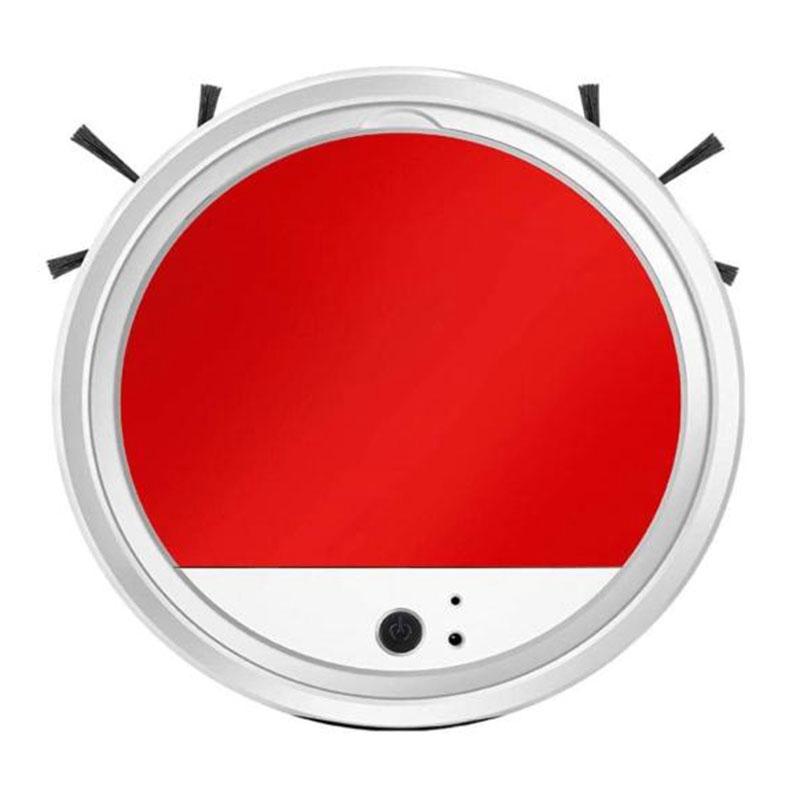 Vacuum Cleaners Slim Sweeping Robot, Intelligent High Suction Robotic Cleaner, For Household Pet Hair, Carpet,Red White
