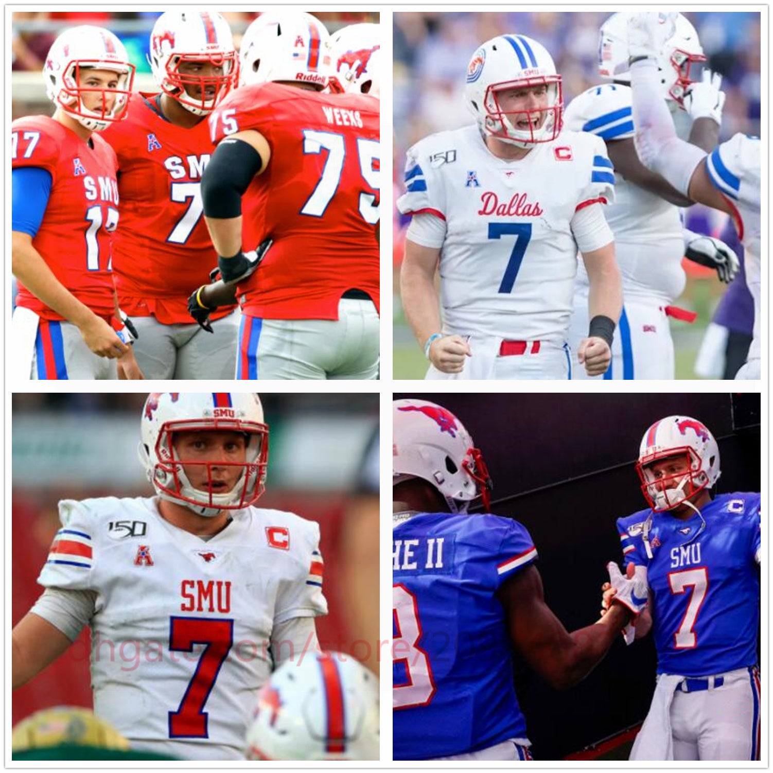 Custom SMU Mustangs Football Jersey NCAA College mens women youth Turner Coxe Myron Gailliard Kylen Granson Demerick Gary Delontae Scott jerseys