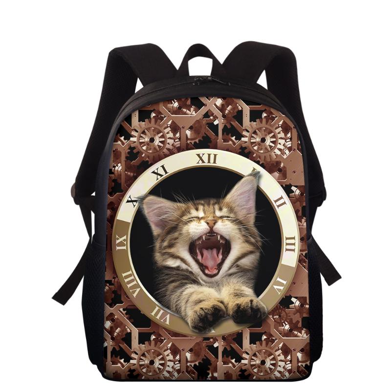 School Bags Fashion 3D Cat Dog Print Boys Girls Primary Backpack Kids Book Bag Kindergarten Schoolbag Mochila Infantil