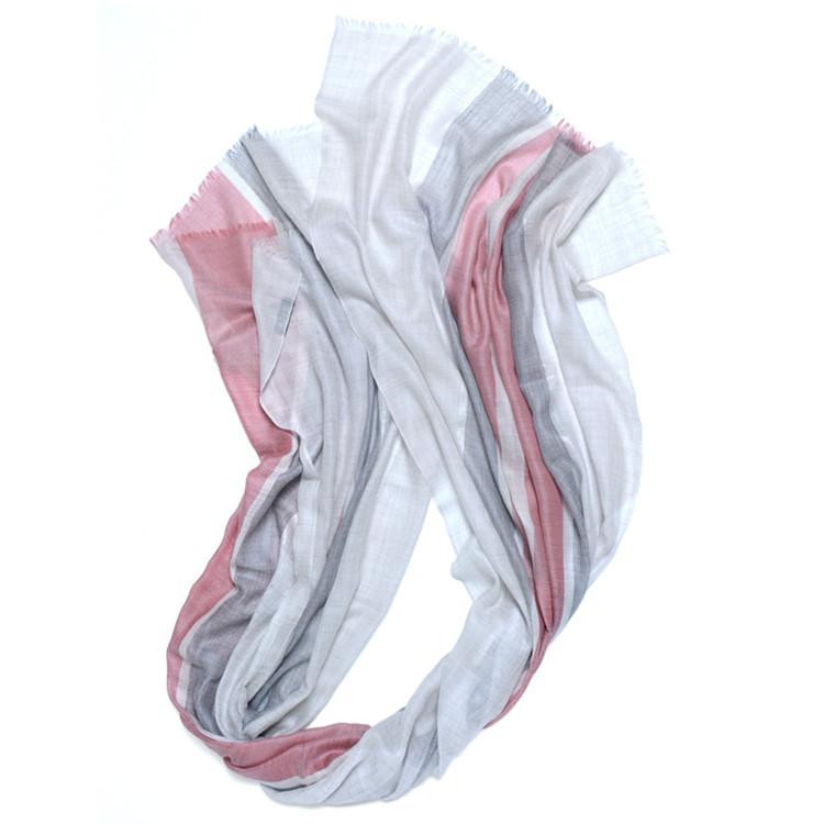 Scarves 100%cashmere Striped Women Fashion Patchwork Color Thin Scarfs Shawl Pashmina 90x200cm Small Tassel