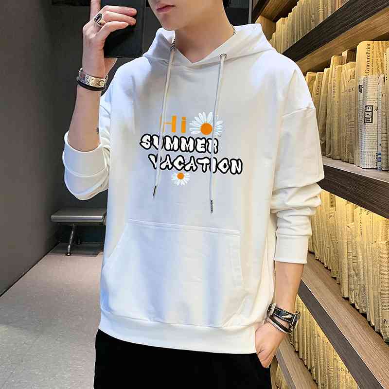 2020 youth autumn new Korean Hooded Sweater pure cotton men&#039;s casual fashion