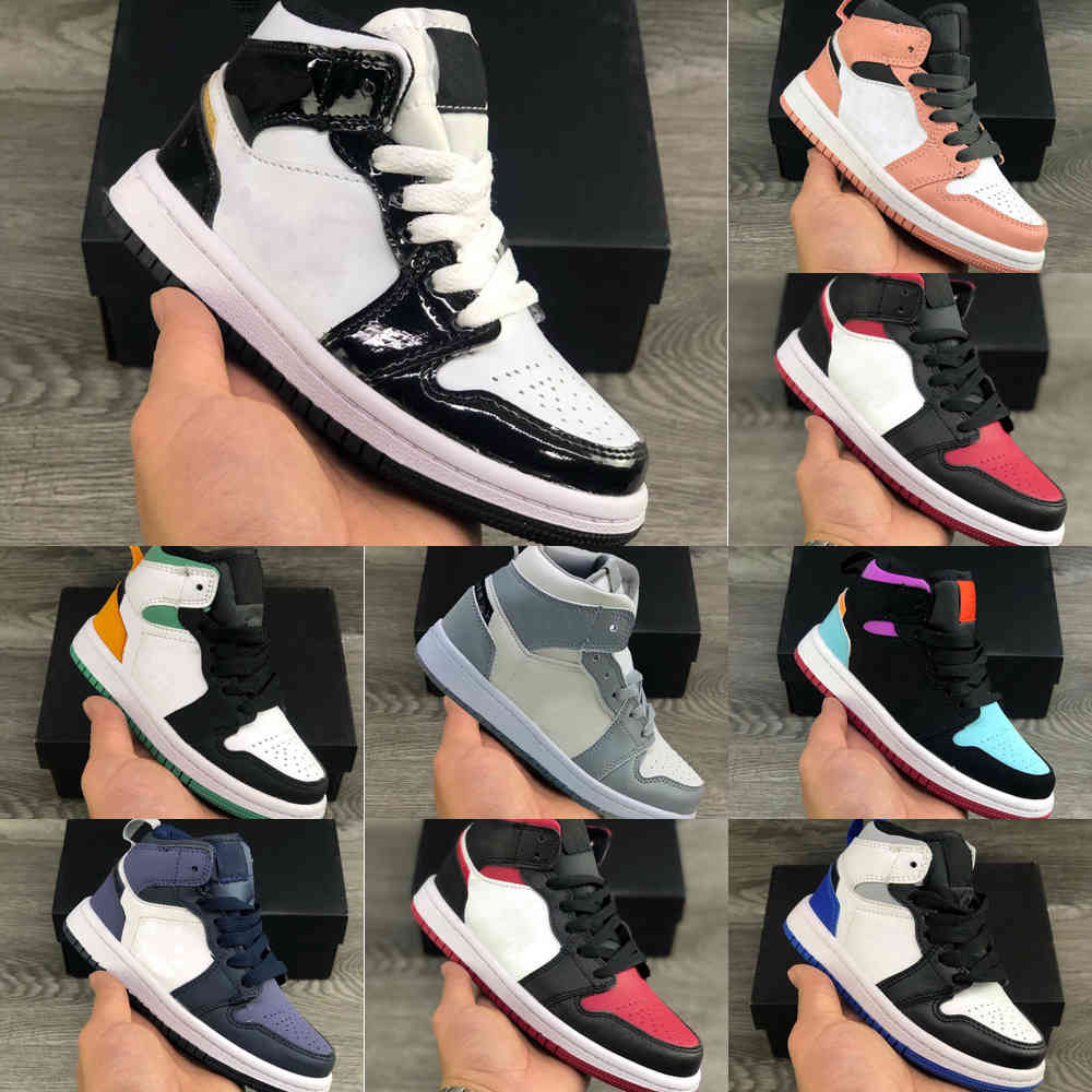 Infants Mocha Travis Scotts AJS1 Children Basketball Shoe kids Jacks 1S Toddler 35th Anniversary Tucker Kim Jones Sneaker