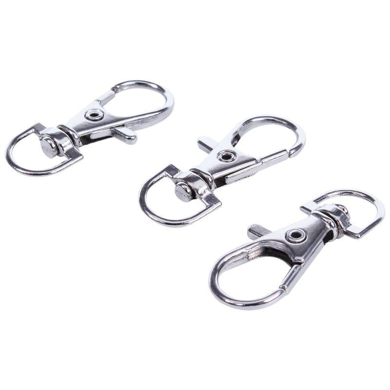 Keychains 20Pcs Metal Lobster Trigger Swivel Clasp Hooks Clip Buckle Jewellery Making Arts Crafts Key Ring Keychain 35mm