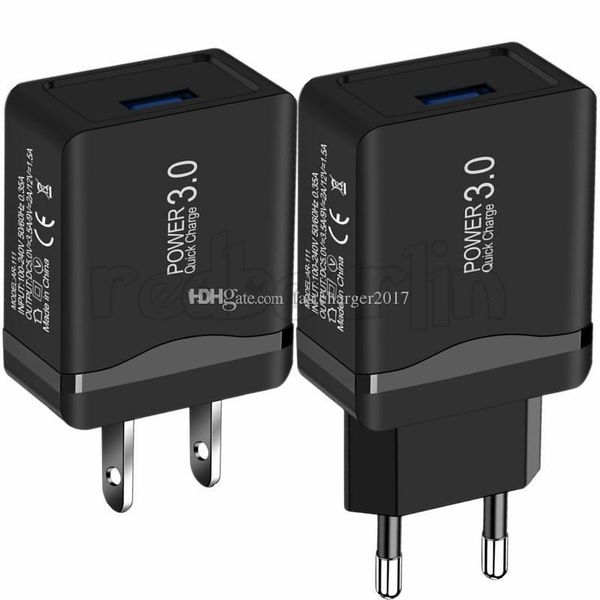Quick Charger 18W QC 3.0 Fast Chargers For iPhone Samsung Xiaomi Huawei